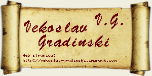 Vekoslav Gradinski vizit kartica